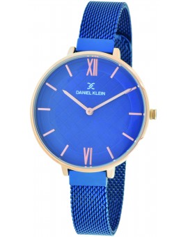 Montre femme Daniel Klein fond avec motifs avec un bracelet milanais diamètre 3,2 cm, garantie 2 ans.