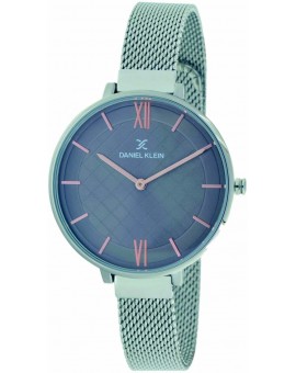 Montre femme Daniel Klein fond avec motifs avec un bracelet milanais diamètre 3,2 cm, garantie 2 ans.