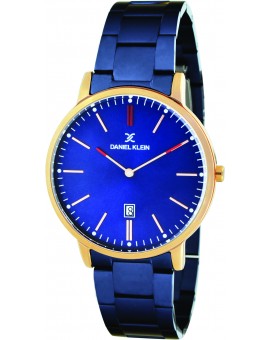 Montre plate pour homme avec dateur Daniel Klein diamètre 4 cm, garantie 2 ans.