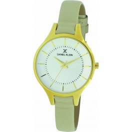 Montre femme tendance actuelle Daniel Klein cuir véritable diamètre 3,2 cm, garantie 2 ans.