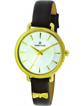 Montre femme tendance actuelle Daniel Klein cuir véritable diamètre 3 cm, garantie 2 ans.