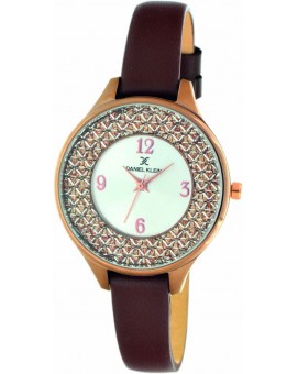 Montre femme tendance actuelle Daniel Klein cuir véritable diamètre 3 cm, garantie 2 ans.