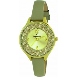 Montre femme tendance actuelle Daniel Klein cuir véritable diamètre 3 cm, garantie 2 ans.