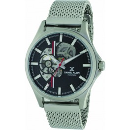 Montre homme automatique fond et cadran transparent  Daniel Klein diamètre 4 cm, garantie 2 ans.