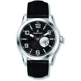 Montre pour homme avec dateur Daniel Klein diamètre 4 cm, garantie 2 ans.Modèle en bracelet cuir véritable.