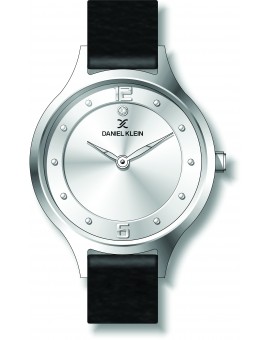 Montre cuir pour femme Daniel Klein avec un bracelet cuir diamètre 3,2 cm, garantie 2 ans.