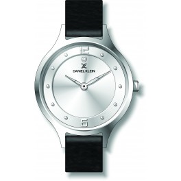 Montre cuir pour femme Daniel Klein avec un bracelet cuir diamètre 3,2 cm, garantie 2 ans.