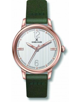 Montre femme tendance actuelle Daniel Klein cuir véritable diamètre 3,2 cm, garantie 2 ans.