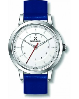 Montre plate pour femme Daniel Klein avec un bracelet cuir diamètre 3,2 cm, garantie 2 ans.