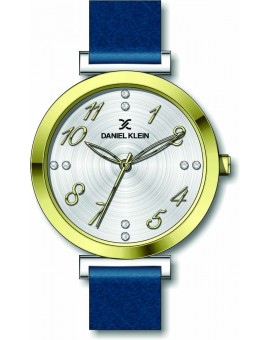 Montre cadran chiffré pour femme Daniel Klein avec un bracelet cuir diamètre 3,2 cm, garantie 2 ans.
