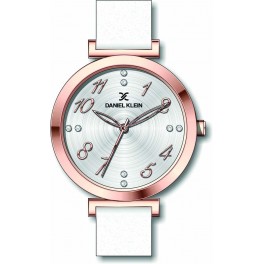 Montre cadran chiffré pour femme Daniel Klein avec un bracelet cuir diamètre 3,2 cm, garantie 2 ans.