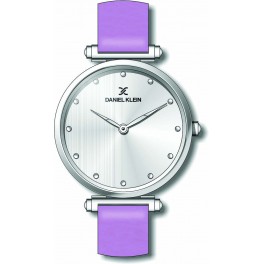Montre pour femme Daniel Klein avec un bracelet cuir diamètre 3,2 cm, garantie 2 ans.