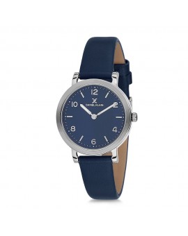 Montre pour femme Daniel Klein avec un bracelet cuir diamètre 3,2 cm, garantie 2 ans.