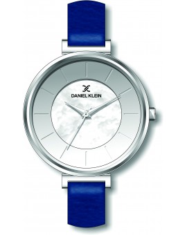 Montre pour femme Daniel Klein avec un bracelet cuir diamètre 3,2 cm, garantie 2 ans.