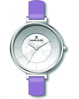 Montre pour femme Daniel Klein avec un bracelet cuir diamètre 3,2 cm, garantie 2 ans.