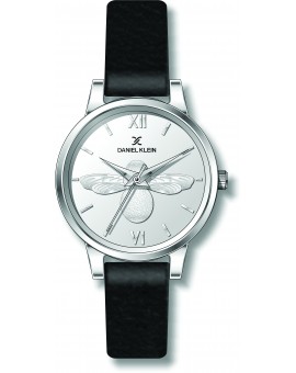 Montre pour femme Daniel Klein avec un bracelet cuir diamètre 3,2 cm, garantie 2 ans.