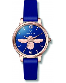 Montre pour femme Daniel Klein avec un bracelet cuir diamètre 3,2 cm, garantie 2 ans.