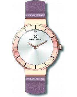 Montre pour femme Daniel Klein avec un bracelet cuir diamètre 3,2 cm, garantie 2 ans.