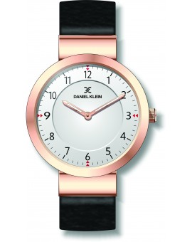 Montre pour femme Daniel Klein avec un bracelet cuir diamètre 3,2 cm, garantie 2 ans.
