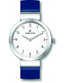 Montre pour femme Daniel Klein avec un bracelet cuir diamètre 3,2 cm, garantie 2 ans.