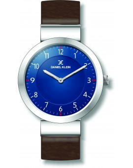 Montre pour femme Daniel Klein avec un bracelet cuir diamètre 3,2 cm, garantie 2 ans.