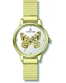 Montre femme bracelet milanais Daniel Klein, diamètre 3,4 cm, garantie 2 ans.