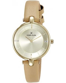 Montre pour femme Daniel Klein avec un bracelet cuir diamètre 3,2 cm, garantie 2 ans.