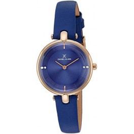 Montre pour femme Daniel Klein avec un bracelet cuir diamètre 3,2 cm, garantie 2 ans.