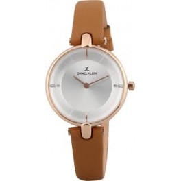 Montre pour femme Daniel Klein avec un bracelet cuir diamètre 3,2 cm, garantie 2 ans.
