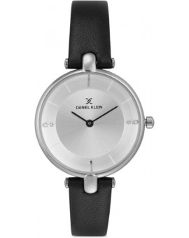 Montre pour femme Daniel Klein avec un bracelet cuir diamètre 3,2 cm, garantie 2 ans.