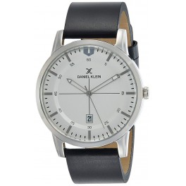 Montre cuir pour homme avec dateur Daniel Klein diamètre 4 cm, garantie 2 ans.