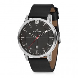 Montre cuir pour homme avec dateur Daniel Klein diamètre 4 cm, garantie 2 ans.