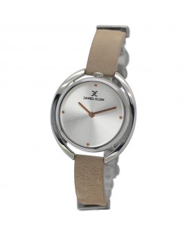 Montre pour femme Daniel Klein avec un bracelet cuir diamètre 3,2 cm, garantie 2 ans.