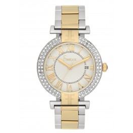 MONTRE FREELOOK FEMME BICOLORE CHIFFRES ROMAIN