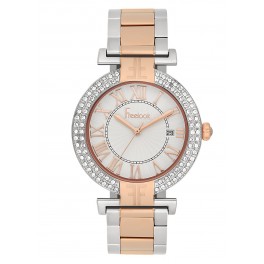 MONTRE FREELOOK FEMME BICOLORE CHIFFRES ROMAIN