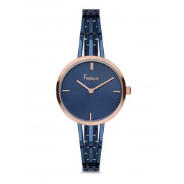 MONTRE FREELOOK METAL BLEUE