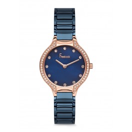 MONTRE FREELOOK METAL BLEUE