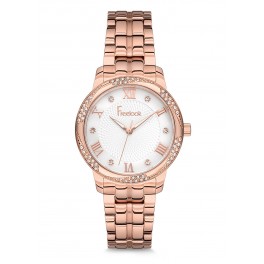 MONTRE FREELOOK METAL ROSE